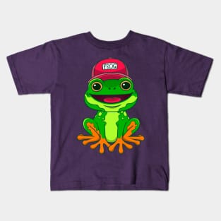 Frog Smiling Cartoon Kids T-Shirt